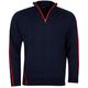 Sunderland Mens Water Repellent Zip Neck Performance Lined Sweater (M - Chest 40-42in, Navy/Red)