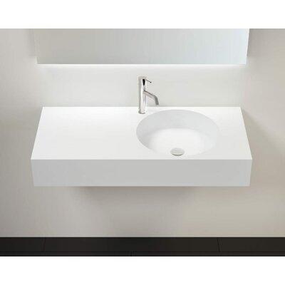 Badeloft Rectangular Wall Mount Bathroom Sink w/ Overflow in White | 6.1 H x 39.4 W x 17.7 D in | Wayfair WT-02-B-G
