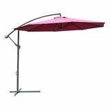 Aosom Cantilever Octagonal Cantilever Umbrella Metal in Red | 102.4 H in | Wayfair 01-0584