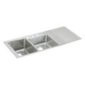 Elkay Lustertone 54" L x 22" W Double Basin Drop-in Kitchen Sink Stainless Steel in Gray | 10 H x 22 D in | Wayfair ILGR5422L3