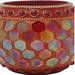 World Menagerie Mosaic Paraffin Wax Evening Decoration Scented Votive Candle Paraffin in Red | 4 H x 4 W x 4 D in | Wayfair