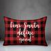 The Holiday Aisle® Aguila Dear Santa, Define Good in Buffalo Check Plaid Lumbar Pillow Polyester/Polyfill blend | 14 H x 20 W x 1.5 D in | Wayfair