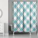 August Grove® Callista Plaid Single Shower Curtain + Hooks Polyester in Gray/Blue | 74 H x 71 W in | Wayfair D441927F0E7D4E359F5CFC8AA1E69E8B