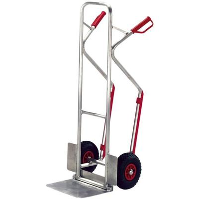 ROLLCART Alu-Stapelkarre mit Vollgummibereifung silber, 57x130x64 cm