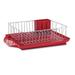 Farberware 3-Piece Dish Rack Set, Red Plastic | 6.28 H x 20.57 W x 14.98 D in | Wayfair 5148436