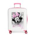 Disney Minnie Style Kabinenkoffer Mehrfarbig 37x55x20 cms Hartschalen ABS Kombinationsschloss 38.4L 2,9Kgs 4 Doppelräder Handgepäck, Weiß