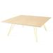 Tronk Design Williams Coffee Table Wood/Metal in Gray/Yellow | 18 H x 46 W x 46 D in | Wayfair WIL_COF_MPL_LG_SQ_YL