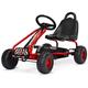 COSTWAY Kids Go Kart, Ride On Racer with Adjustable Seat, Controllable Handbrake, Children Pedal Go-karts for Boys and Girls (Red)