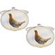 David Van Hagen Mens Grouse Image Cufflinks - Silver