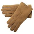 Lambland Mens Hand Sewn Genuine Soft Real Lambskin Gloves in Tan Size Medium
