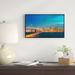 East Urban Home 'San Francisco Skyline at Night' Framed Photographic Print on Wrapped Canvas in Blue | 12 H x 20 W x 1 D in | Wayfair