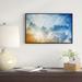 East Urban Home 'Stunning Blue Sky w/ Clouds' Framed Photographic Print on Wrapped Canvas Metal in Blue/Brown | 16 H x 32 W in | Wayfair