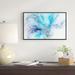 East Urban Home 'Christmas Fireworks Light Blue' Framed Graphic Art Print on Wrapped Canvas in Blue/White | 14 H x 22 W x 1 D in | Wayfair