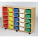 Childcraft Mobile 25 Compartment Cubby w/ Trays Wood in Red/Green/Blue | 36 H x 47.75 W x 14.25 D in | Wayfair 1568742