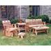 Rosalind Wheeler Cearbhall Country Hearts 5 Piece Conversation Set Synthetic Wicker/Wood/All - Weather Wicker/Wicker/Rattan in Brown/Pink | Outdoor Furniture | Wayfair