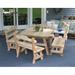 Rosalind Wheeler Cecilio 5 Piece Outdoor Dining Set Wood in Brown/Gray | 31 H x 47 W x 47 D in | Wayfair 13380D6EC7704093AF18B772BCDB6C7B