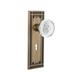 Nostalgic Warehouse Mission Plate w/ Decorative Keyhole & Crystal Meadows Knob Brass/Crystal in Yellow | 7.25 H x 2.5 W x 2.446 D in | Wayfair