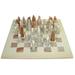 Global Crafts Handmade White Chess Board Game Stone in Gray | 4 H x 14 W x 14 D in | Wayfair KSH0014_602025