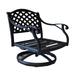 Fleur De Lis Living Pooler Swivel Armchair Metal in Gray | 35 H x 29 W x 36 D in | Outdoor Furniture | Wayfair 5CF63B65846C4993BD3CFF1C63D9335F