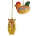 The Holiday Aisle® 5 Piece Animal Harmony Papier Mache Hanging Figurine Ornament Set in Yellow | 2.2 H x 2.8 W x 1.6 D in | Wayfair