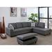 Gray Sectional - Winston Porter Maumee 103.5" Wide Faux Leather Sofa & Chaise w/ Ottoman Faux Leather | 35 H x 103.5 W x 74.5 D in | Wayfair