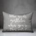 The Holiday Aisle® Kristie Who Needs Mistletoe When Youre this Cute Lumbar Pillow Polyester/Polyfill blend in Gray | 14 H x 20 W x 1.5 D in | Wayfair