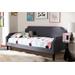 Baxton Studio Walden Modern and Contemporary Grey Fabric Upholstered Twin Size Sofa Daybed - 95-Walden-Grey-Daybed