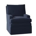 Armchair - Duralee Hanson 29" Wide Down Cushion Slipcovered Armchair Polyester in Blue/Navy | 39 H x 29 W x 36 D in | Wayfair WPG30-375.15735-206