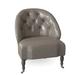 Slipper Chair - Duralee Chloe 27" Wide Slipcovered Slipper Chair Faux Leather in Gray | 32 H x 27 W x 29 D in | Wayfair WPGOS1662-010.DF15797-380