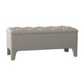 Duralee Lincoln Upholstered Flip Top Storage Bench Linen/Polyester/Performance Fabric/Cotton/Leather | 19 H x 58 W x 19 D in | Wayfair