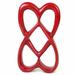 World Menagerie Fenwick Handcrafted Soapstone Connected Hearts Sculpture Stone in Red | 8 H x 3 W x 3 D in | Wayfair