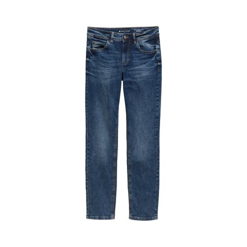 TOM TAILOR Damen Alexa Straight Jeans mit Bio-Baumwolle, blau, Uni, Gr. 33/30