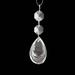 The Holiday Aisle® Crystal Double Teardrop Pendalogue Finial Ornament Crystal in Gray | 4 H x 2 W x 1.25 D in | Wayfair