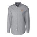 Men's Cutter & Buck Charcoal Bowling Green St. Falcons Stretch Oxford Big Tall Long Sleeve Button-Down Shirt