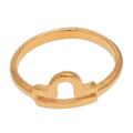 Golden Libra,'18k Gold Plated Sterling Silver Libra Band Ring'