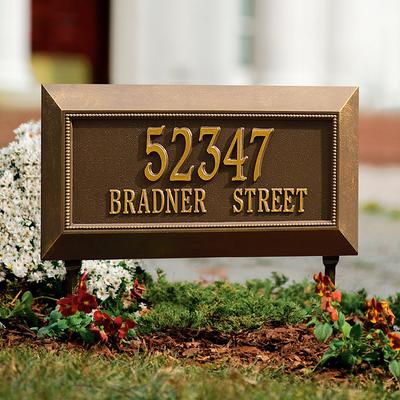 Farrington Standard Address Plaque - Black, Lawn - Frontgate