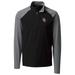 Men's Cutter & Buck Black Oklahoma Sooners Response Hybrid Overknit Quarter-Zip Pullover Jacket