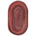 Red 110 x 0.63 in Indoor Area Rug - Loon Peak® Jameown Braided Wool Medium Area Rug Wool | 110 W x 0.63 D in | Wayfair
