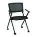 Symple Stuff Hathcock Fabric Padded Office Folding Chairs Metal/Fabric in Black | 36 H x 24.75 W x 22 D in | Wayfair