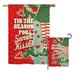 Breeze Decor Season Sweet Kisses Winter Christmas Impressions 2-Sided Polyester 40 x 28 in. Flag Set in Red | 40 H x 28 W in | Wayfair