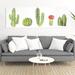 Bungalow Rose Holden Heights 'Watercolor Small Cactus Set' Acrylic Painting Print on Wrapped Canvas in Green | 16 H x 48 W x 1.5 D in | Wayfair