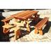 Loon Peak® Kensington 3 Pieces Outdoor Dining Set Wood in Red | 30.5 H x 48 W x 33 D in | Wayfair 7A3DB616C22941BCB719B04E97252797