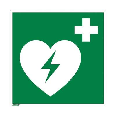 Sicherheitskennzeichen »Automatisierter externer Defibrillator [E010]« 20 x 0,01 mehrfarbig, OTTO Office, 20x20 cm