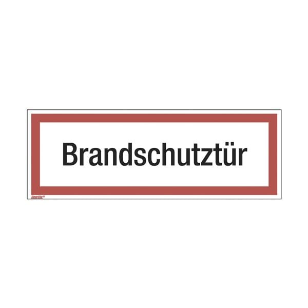 Marahrens Sicherheitskennzeichen »Textschild: Brandschutztür« nachleuchtend 29,7 x 0,04 x rot, 29.7x10.5 cm Image