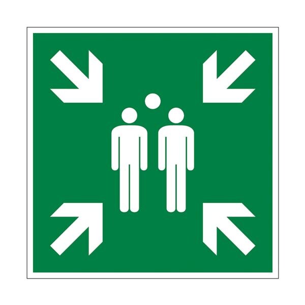 Marahrens Sicherheitskennzeichen »Sammelstelle [E007]« Aluminium 60 x 0,2 x 60 cm grau, 60x60 cm Image