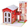 Bigjigs Toys Wooden City Fire Station Playset