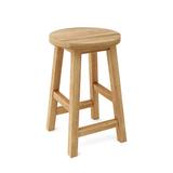 Millwood Pines Katy 24" Teak Patio Bar Stool Wood in Brown | 24 H x 15 W x 15 D in | Wayfair 04627CAD6254492086C1C9809551E013