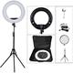 Yidoblo 18 inches Digital Display Dimmable 3200K-5500K LED Ring Light Kit for Camera Smartphone Portrait Selfie Youtube Photo Video Studio Photography Continuous Outer Lighting