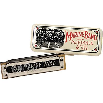 Hohner 1896/20 Marine Band Harmonica, Low and High Pitches Key of G High pitch