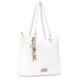 Catwalk Collection Handbags - Women's Quilted Leather Shoulder Bag - Ladies Tote Bag With Zip - Medium/Large - SOFIA - White